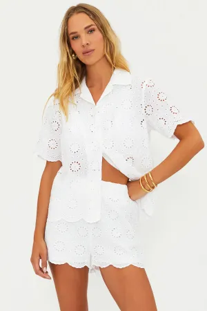 Lexie Top White Magnolia Eyelet Beach Riot