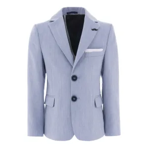 Light Blue Peak Lapel Blazer