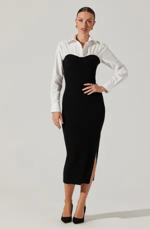 Limited Edition Allyn Contrast Midi Sweater Dress  Last Few Pieces!