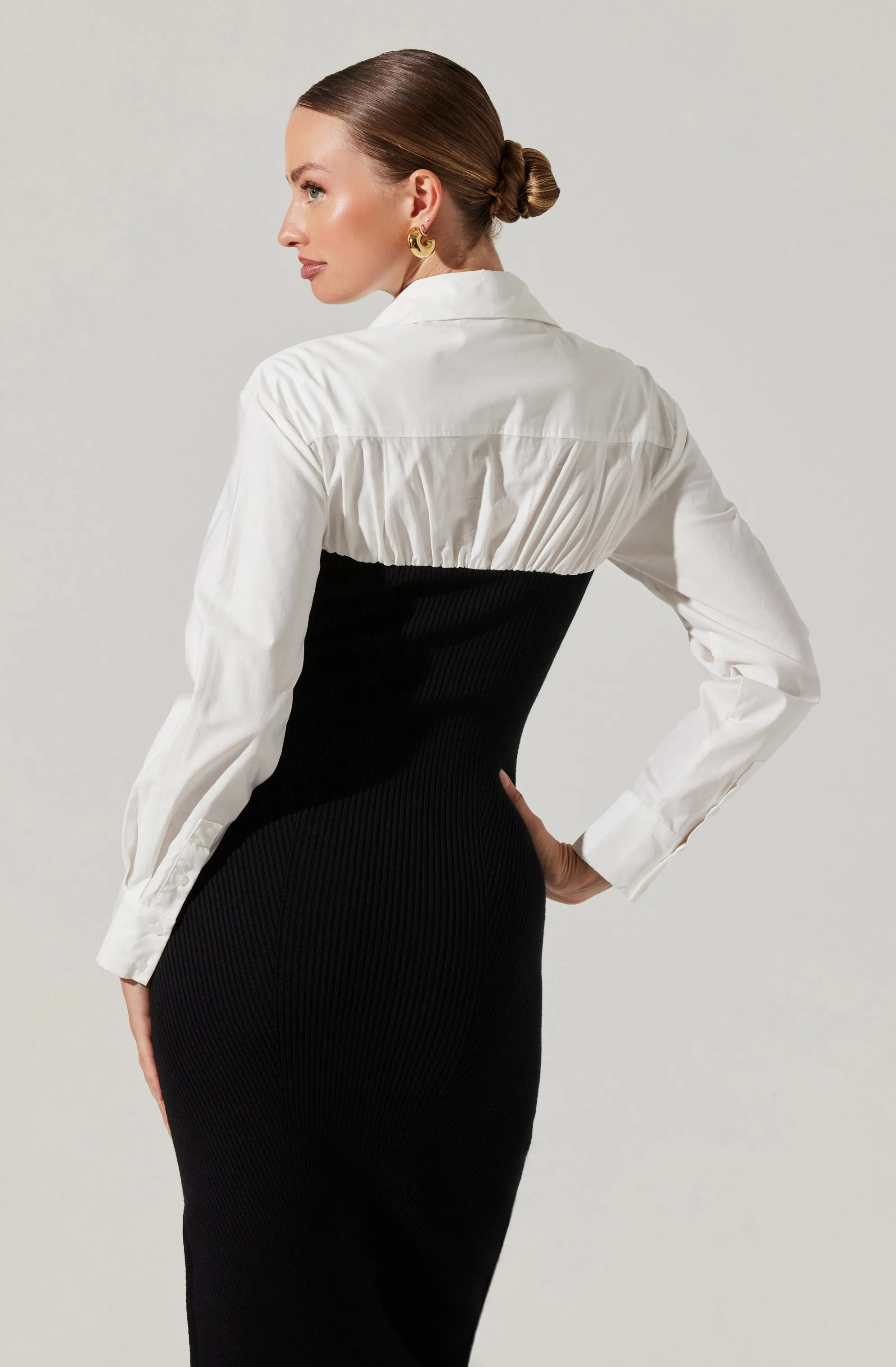 Limited Edition Allyn Contrast Midi Sweater Dress  Last Few Pieces!