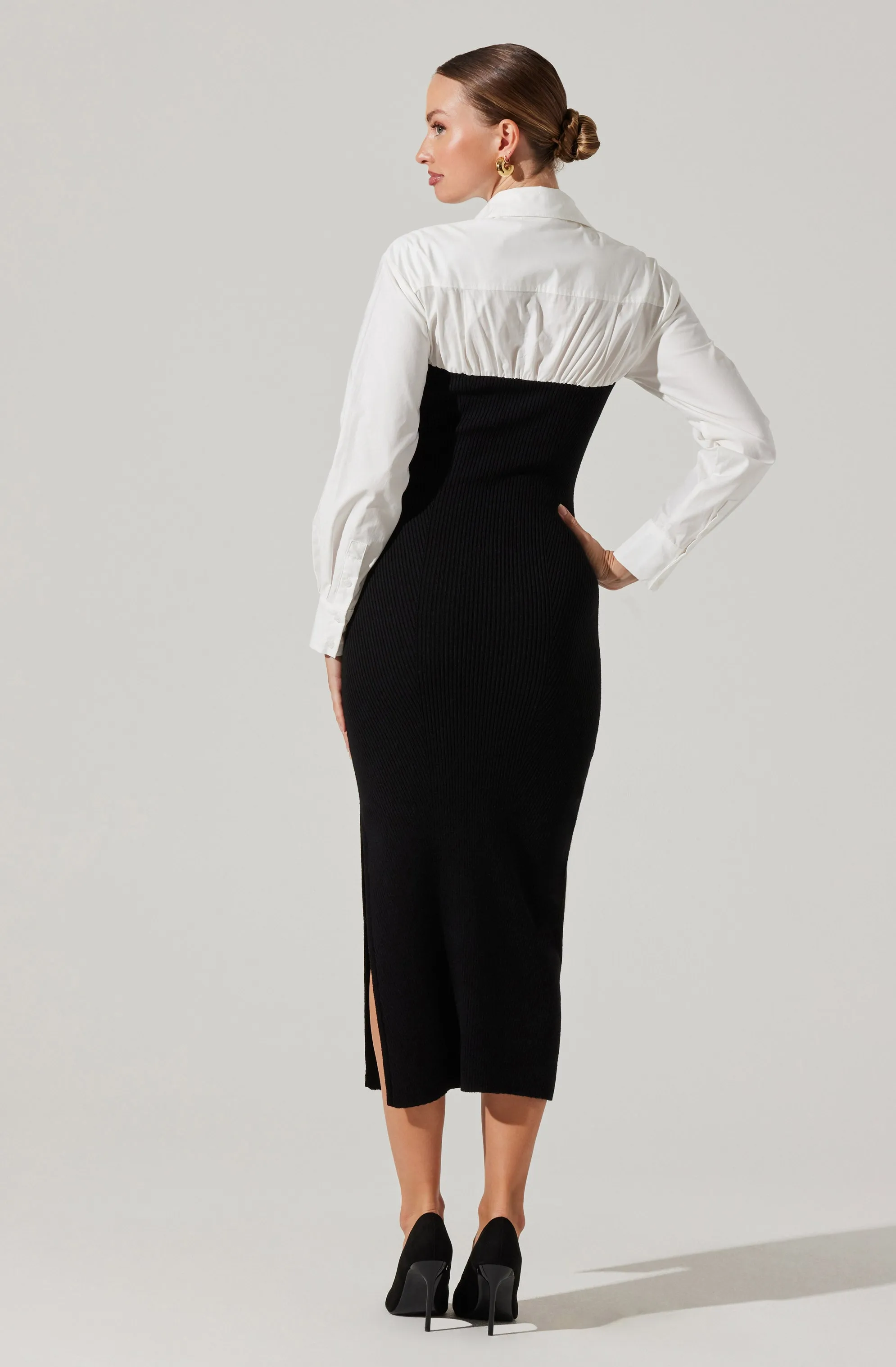 Limited Edition Allyn Contrast Midi Sweater Dress  Last Few Pieces!