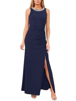 Limited Edition Womens Embellished Spit Hem Evening Dress  Dont Miss Out!