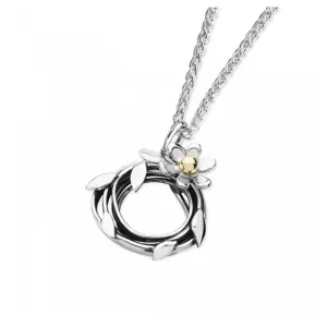 Linda MacDonald Woven Sterling Silver and Gold Necklace Entwined Collection ENTF