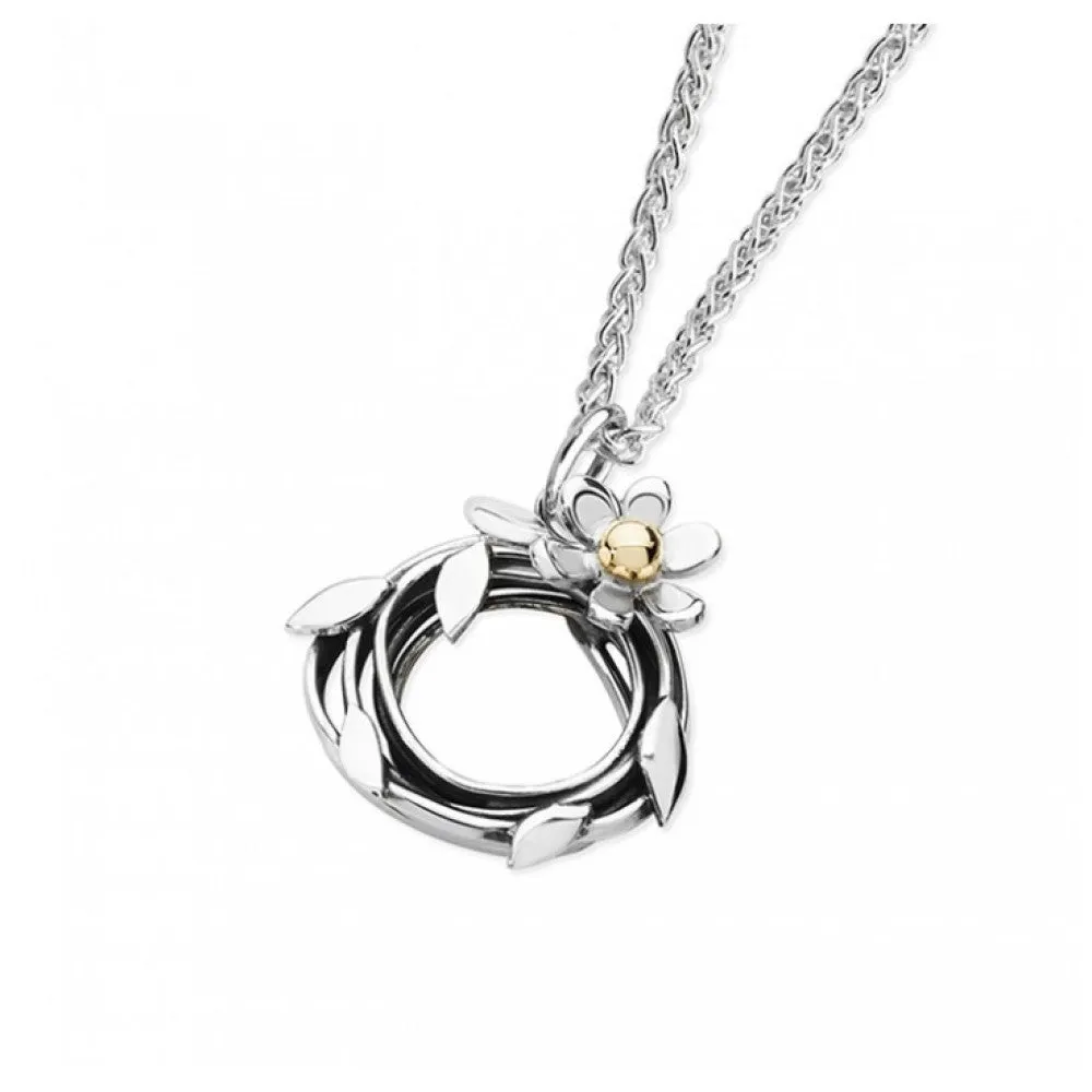 Linda MacDonald Woven Sterling Silver and Gold Necklace Entwined Collection ENTF