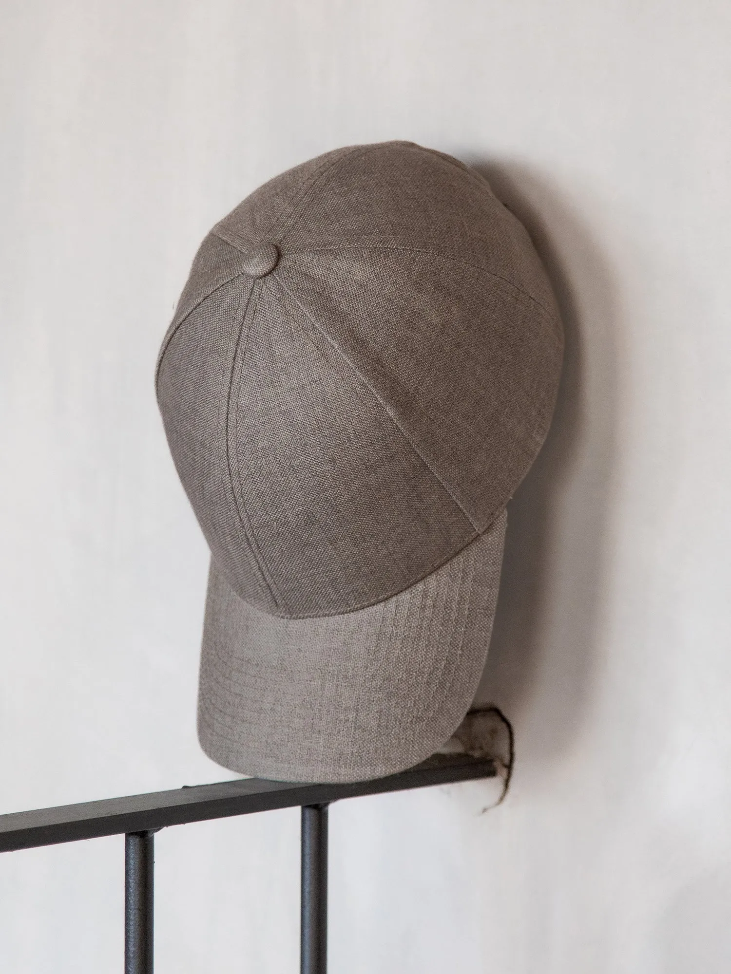 Linen Structured Cap Argent Khaki