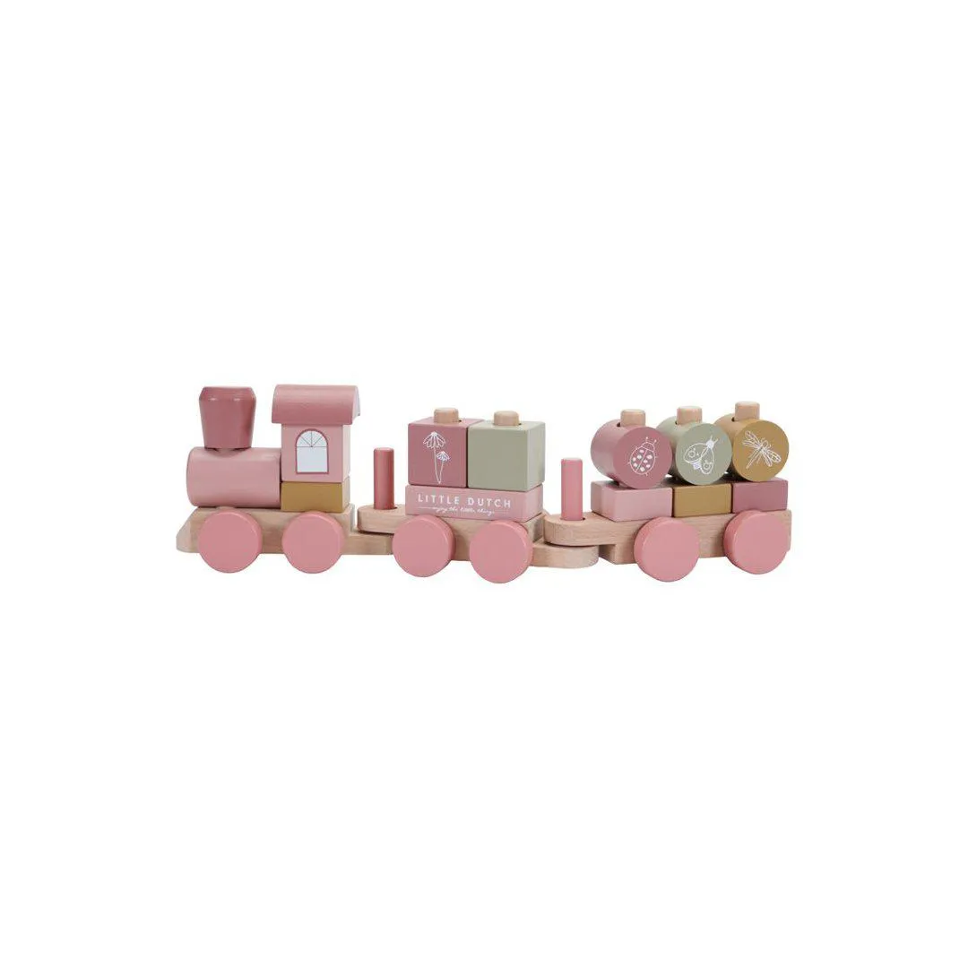 Little Dutch Wooden Stacking Train - Wild Flowers