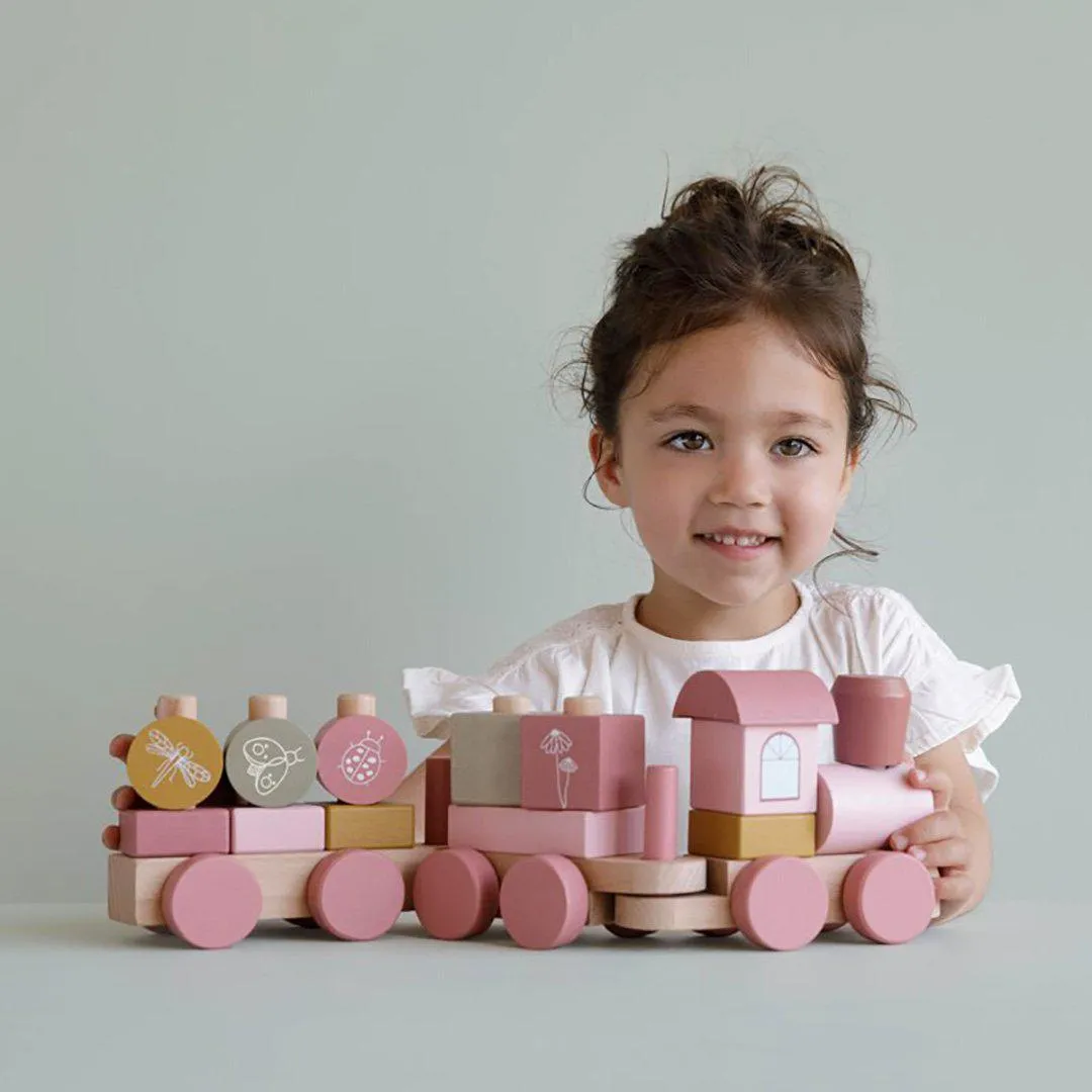 Little Dutch Wooden Stacking Train - Wild Flowers