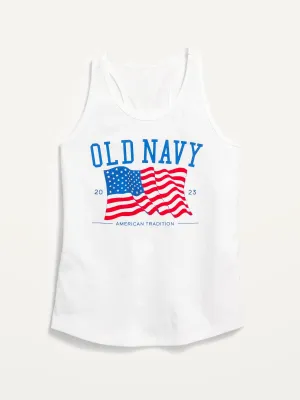 Logo-Graphic Racerback Tank for Girls