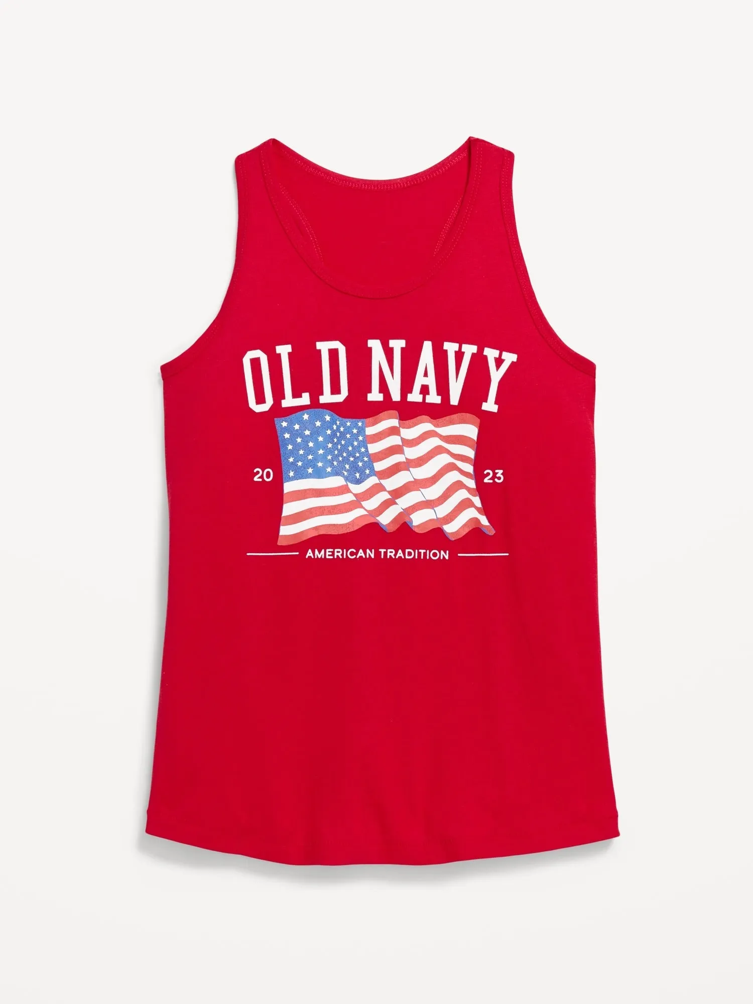 Logo-Graphic Racerback Tank for Girls