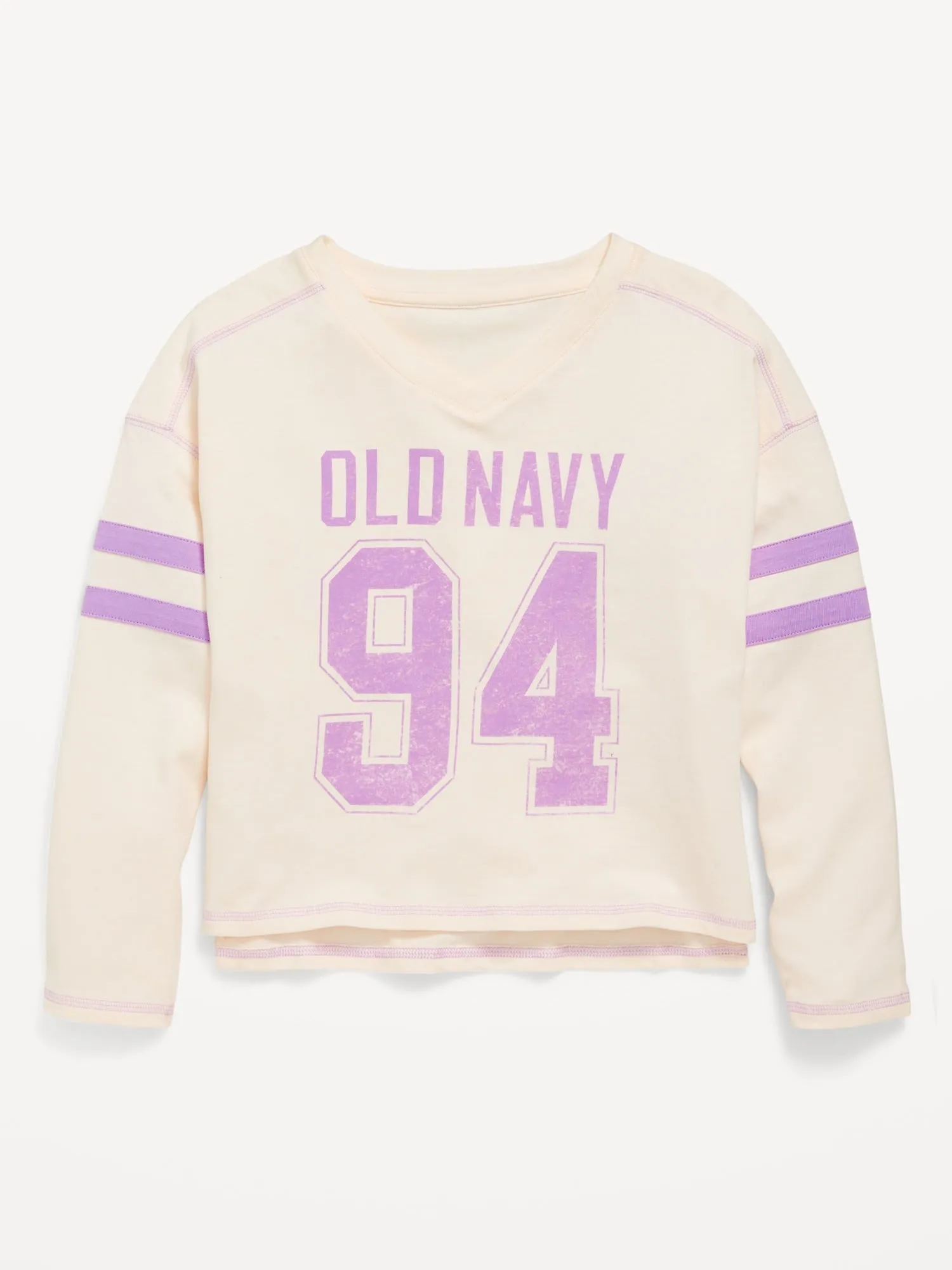 Long-Sleeve Logo-Graphic T-Shirt for Girls