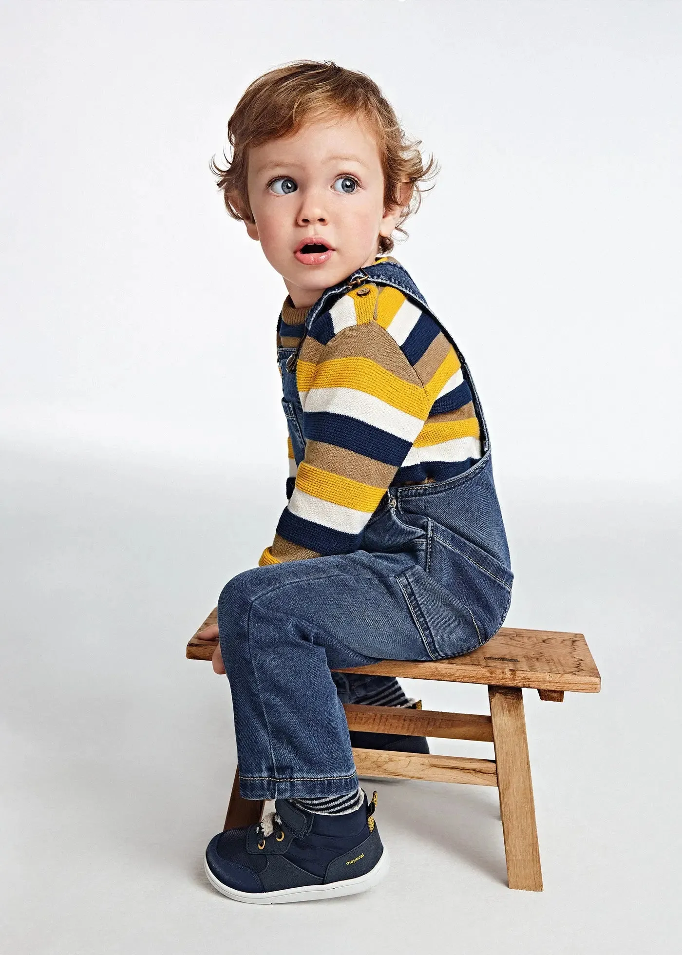 Long Soft Denim Dungarees Baby | Mayoral