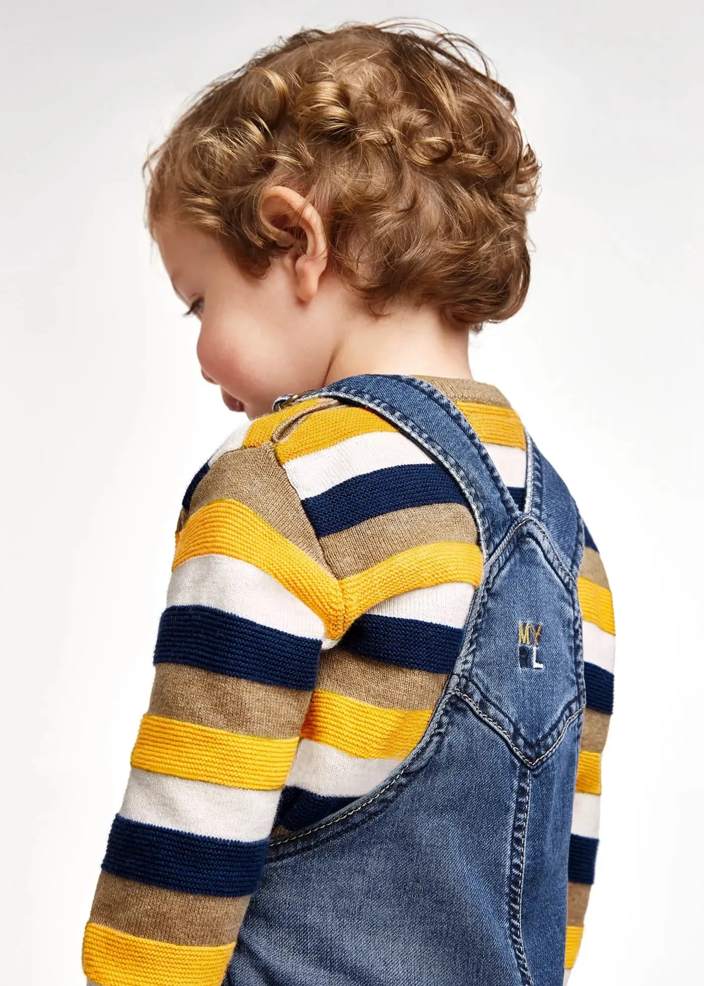 Long Soft Denim Dungarees Baby | Mayoral