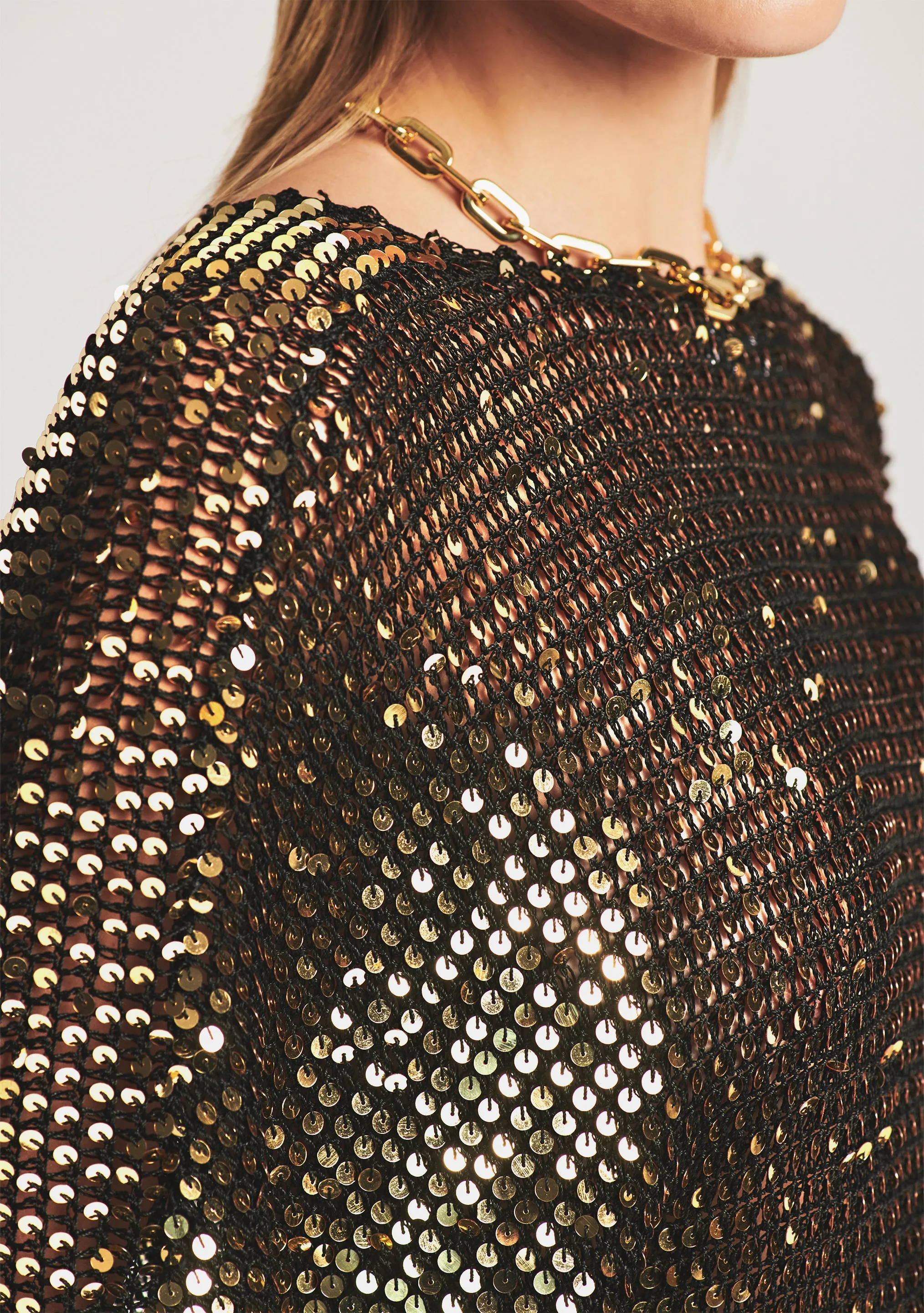 Lucia Sequin Crochet Dress