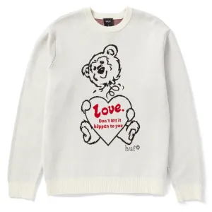 Luxury Feel Huf Womens Bad News Crewneck Sweater Bone  Today Only!