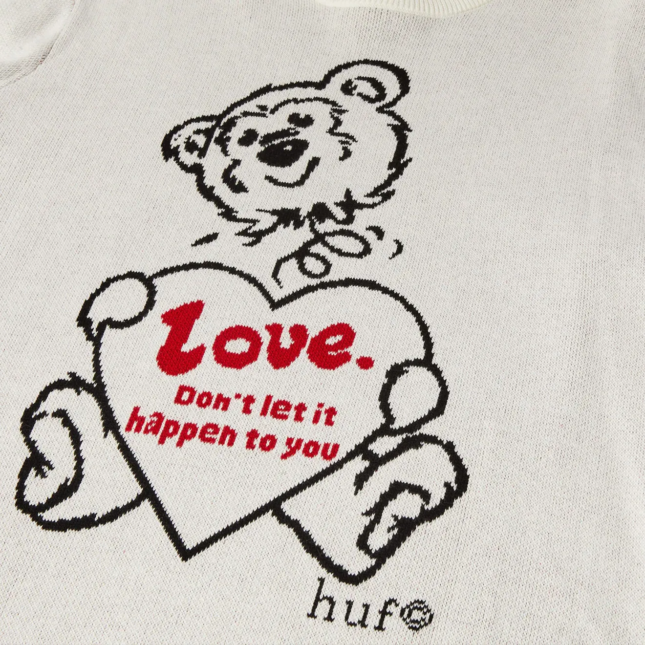 Luxury Feel Huf Womens Bad News Crewneck Sweater Bone  Today Only!