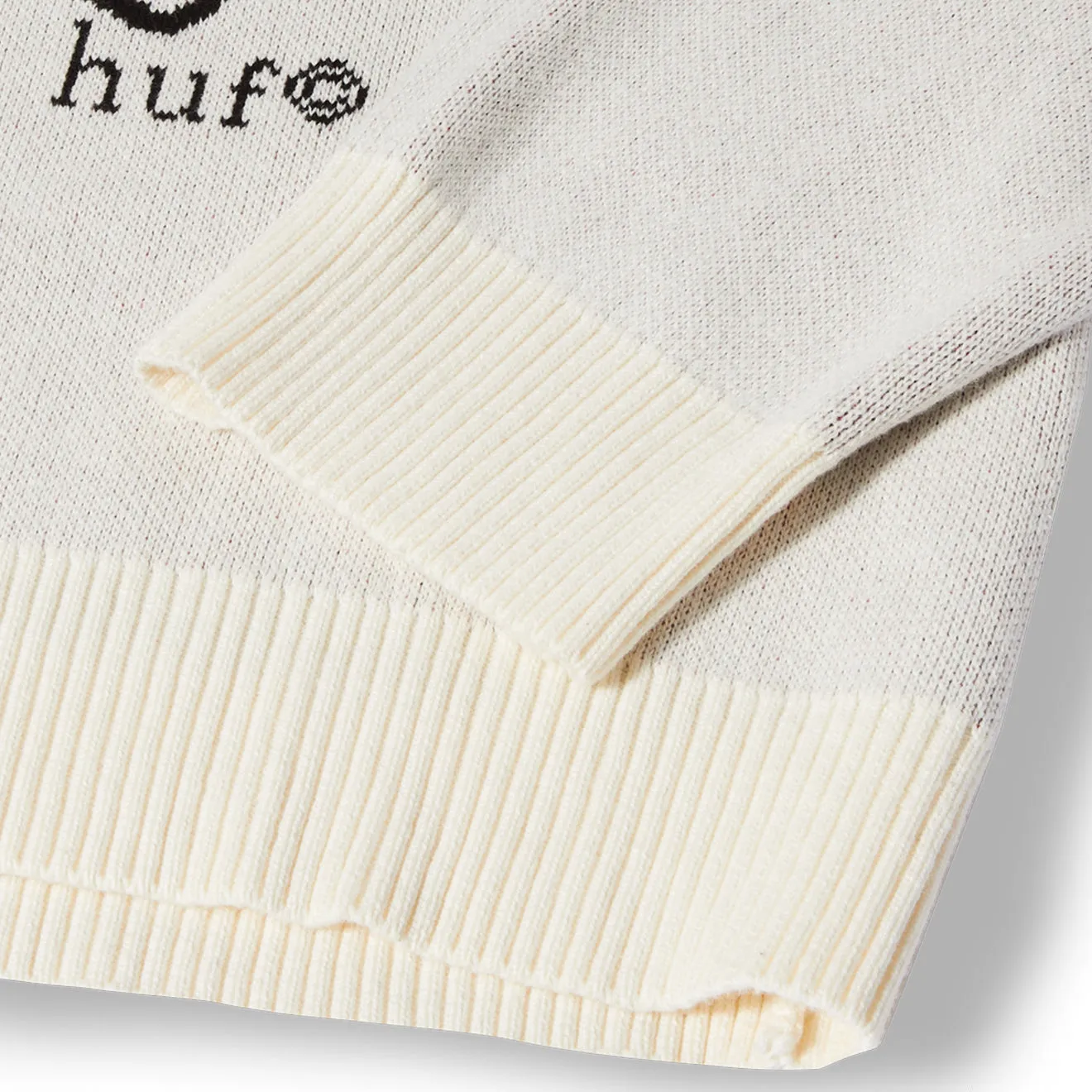 Luxury Feel Huf Womens Bad News Crewneck Sweater Bone  Today Only!