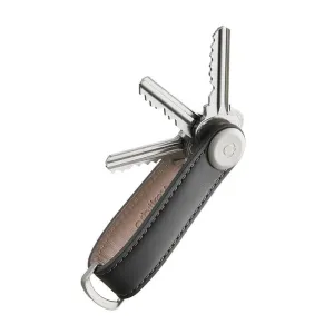 Luxury Feel Orbitkey 2.0 Leather Keyring Charcoal / Grey  Last Chance!