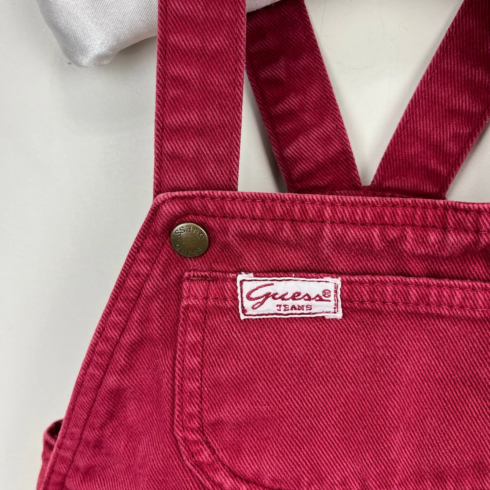 Luxury Feel Vintage Guess Burgundy Red Overalls 24 Months USA  Limited Release!