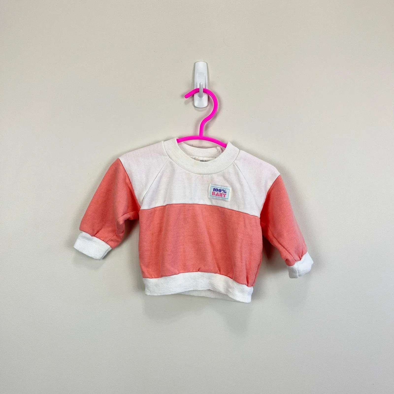 Luxury Feel Vintage Health-tex 100% Baby Sweatshirt 6 Months USA  Stylish & Comfortable
