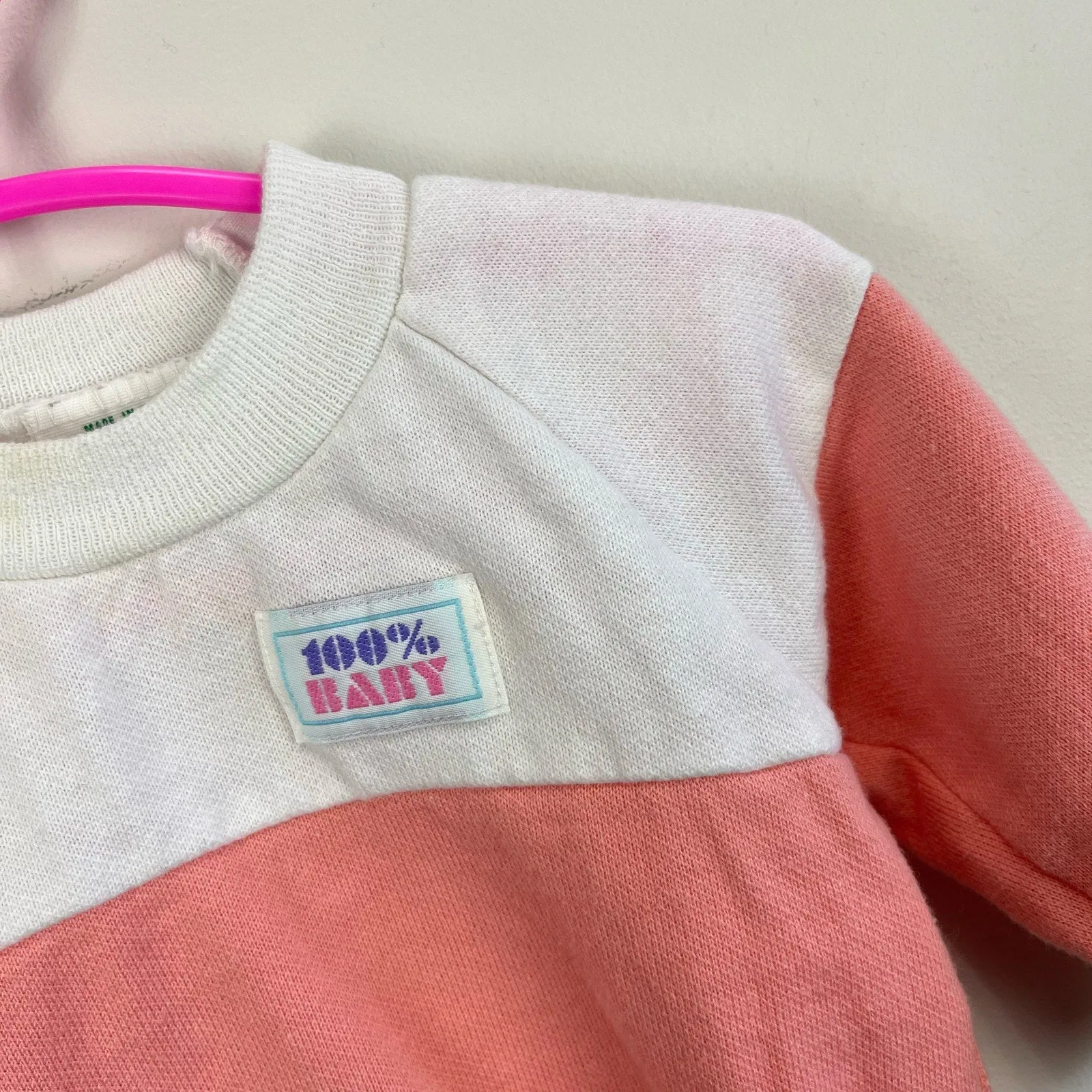 Luxury Feel Vintage Health-tex 100% Baby Sweatshirt 6 Months USA  Stylish & Comfortable