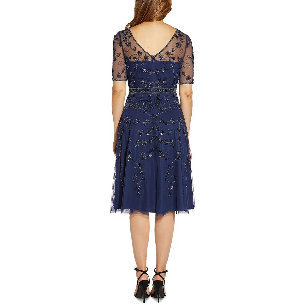 Luxury Feel Womens Embellished Midi Cocktail and Party Dress  Dont Miss Out!