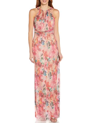 Luxury Feel Womens Metallic Maxi Evening Dress  Ends Soon!