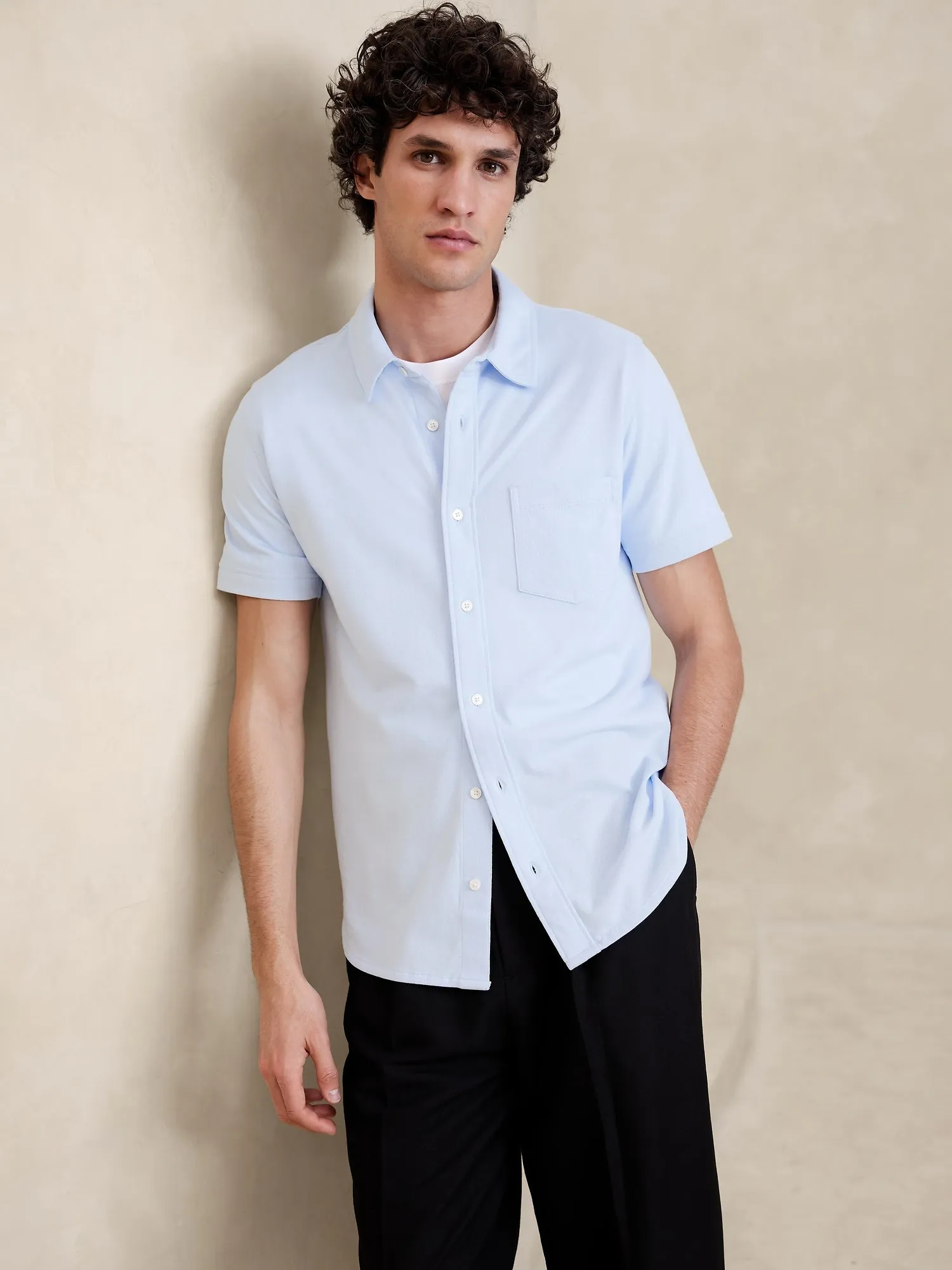 Luxury-Touch Polo Banana Republic