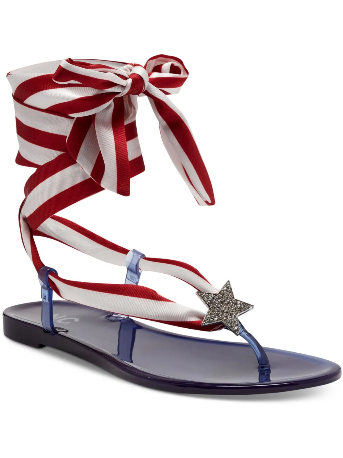 Malana Womens Leopard Print Thong Jelly Sandals