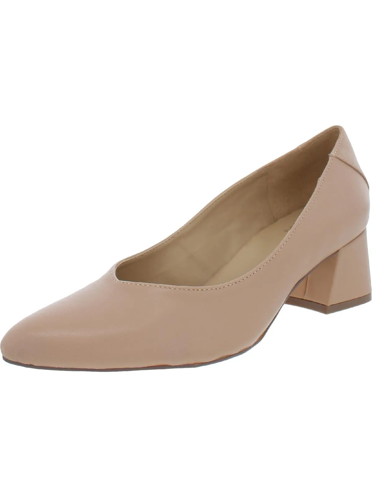 Malynn Womens Leather Pointed Toe Pumps