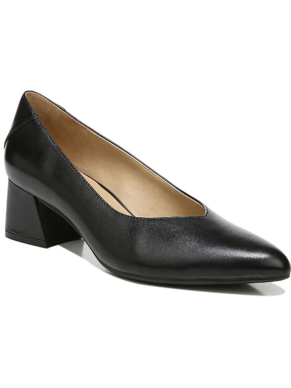 Malynn Womens Leather Pointed Toe Pumps