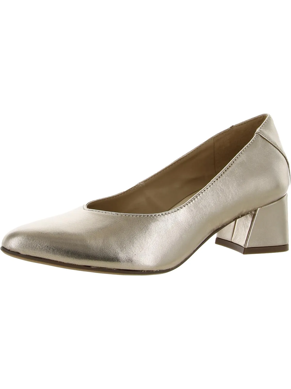 Malynn Womens Leather Pointed Toe Pumps