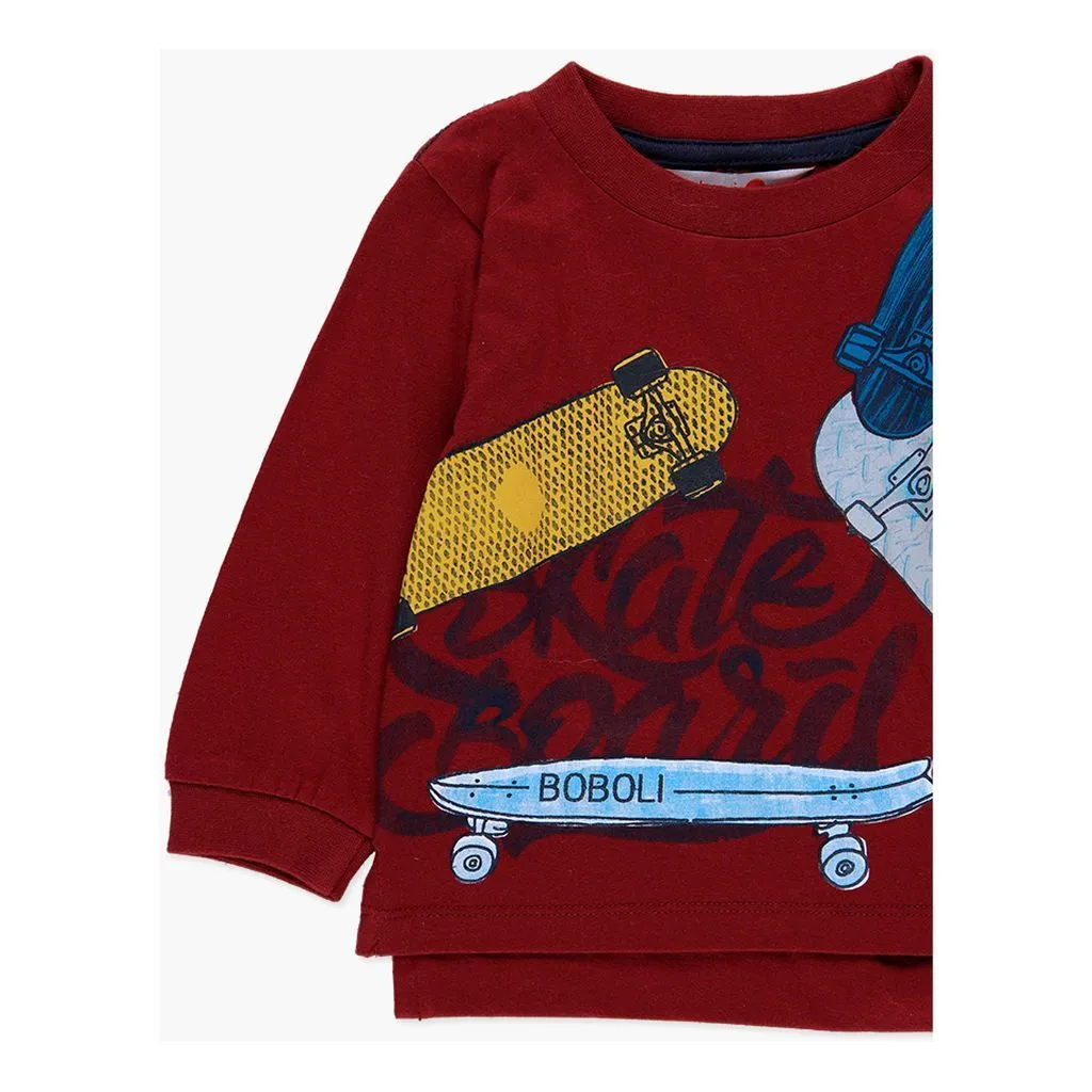 Maroon Knit T-Shirt