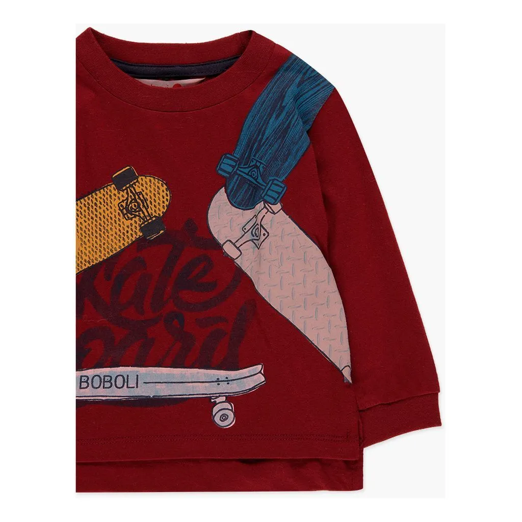 Maroon Knit T-Shirt