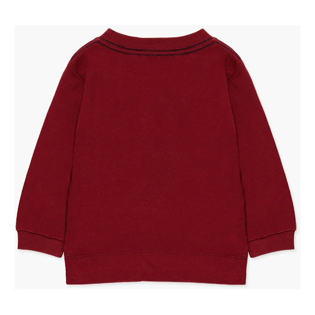 Maroon Knit T-Shirt