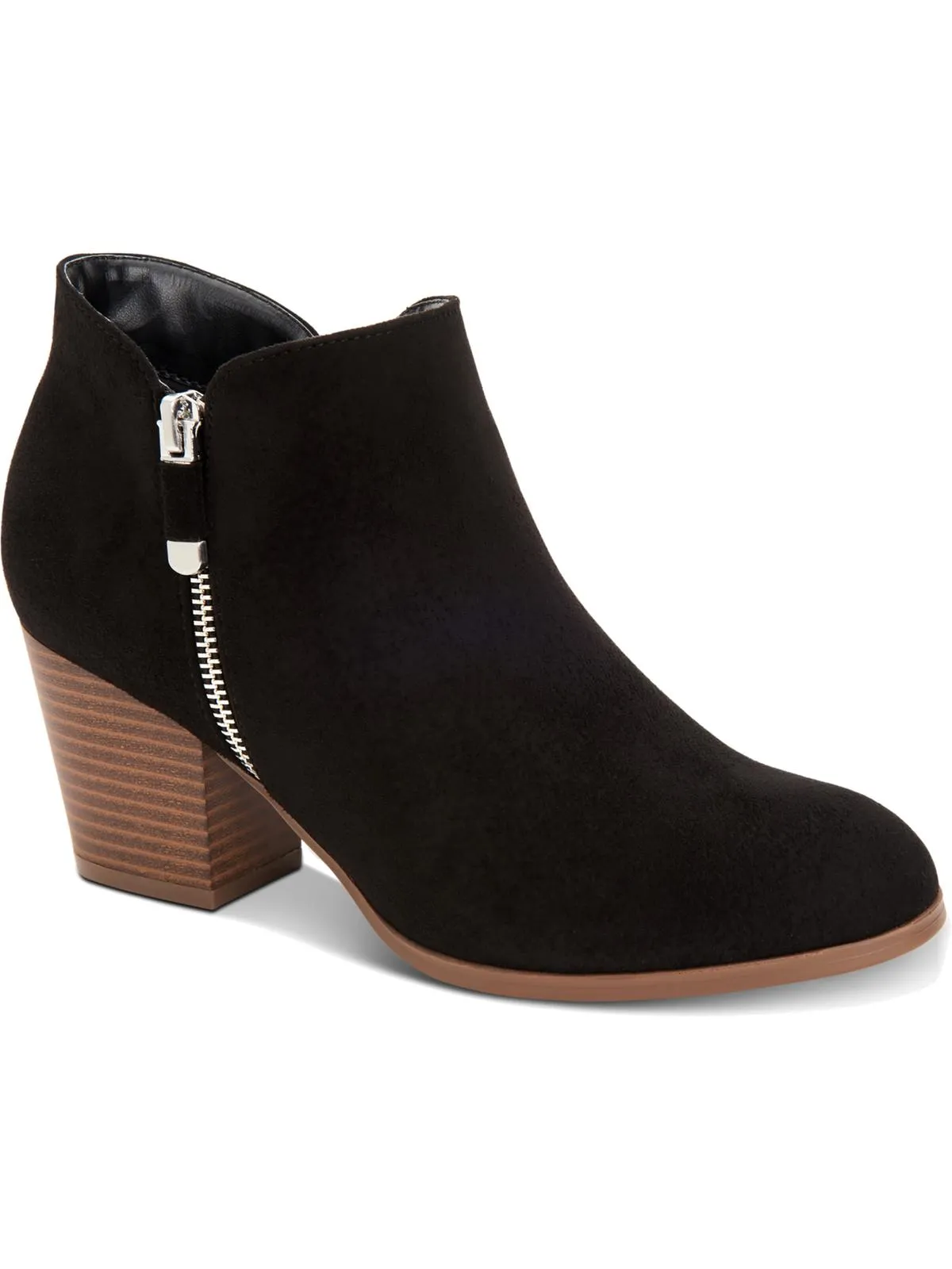 Masrinaaf Womens Zipper Block Heel Booties
