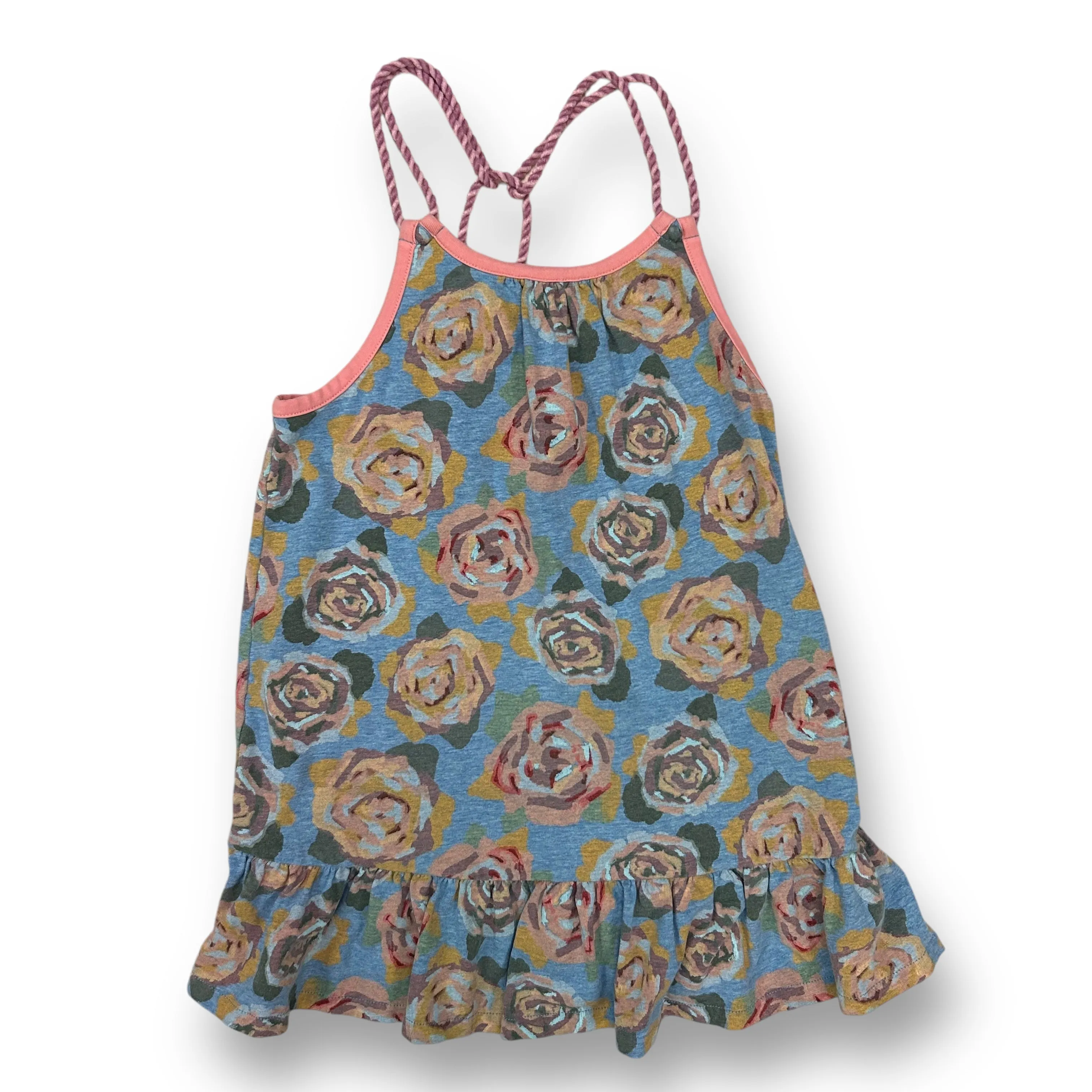 Matilda Jane Girls Size 6 Rose Print Spaghetti Strap Boutique Blouse