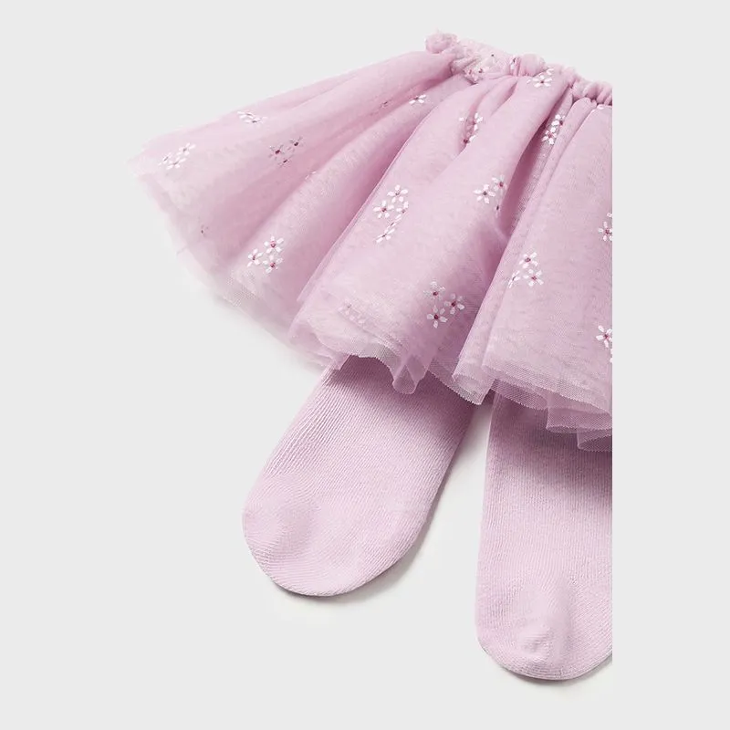 Mauve Floral Ruffle Tutu Babysuit Set