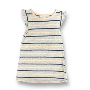 Max Studio Toddler Girl Size 3T Gray Striped Flutter Sleeve Dress