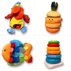 Melissa & Doug Classic Collection Crinkle Plush Toys and Balls Plus Ring Stacker