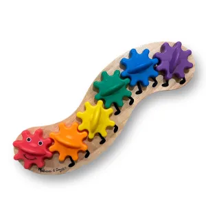 Melissa & Doug Wooden Rainbow Caterpillar Classic Toy