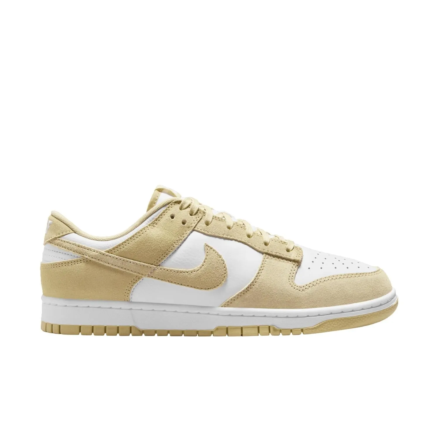 Men's Dunk Low Retro Sneaker In White/white/team Gold