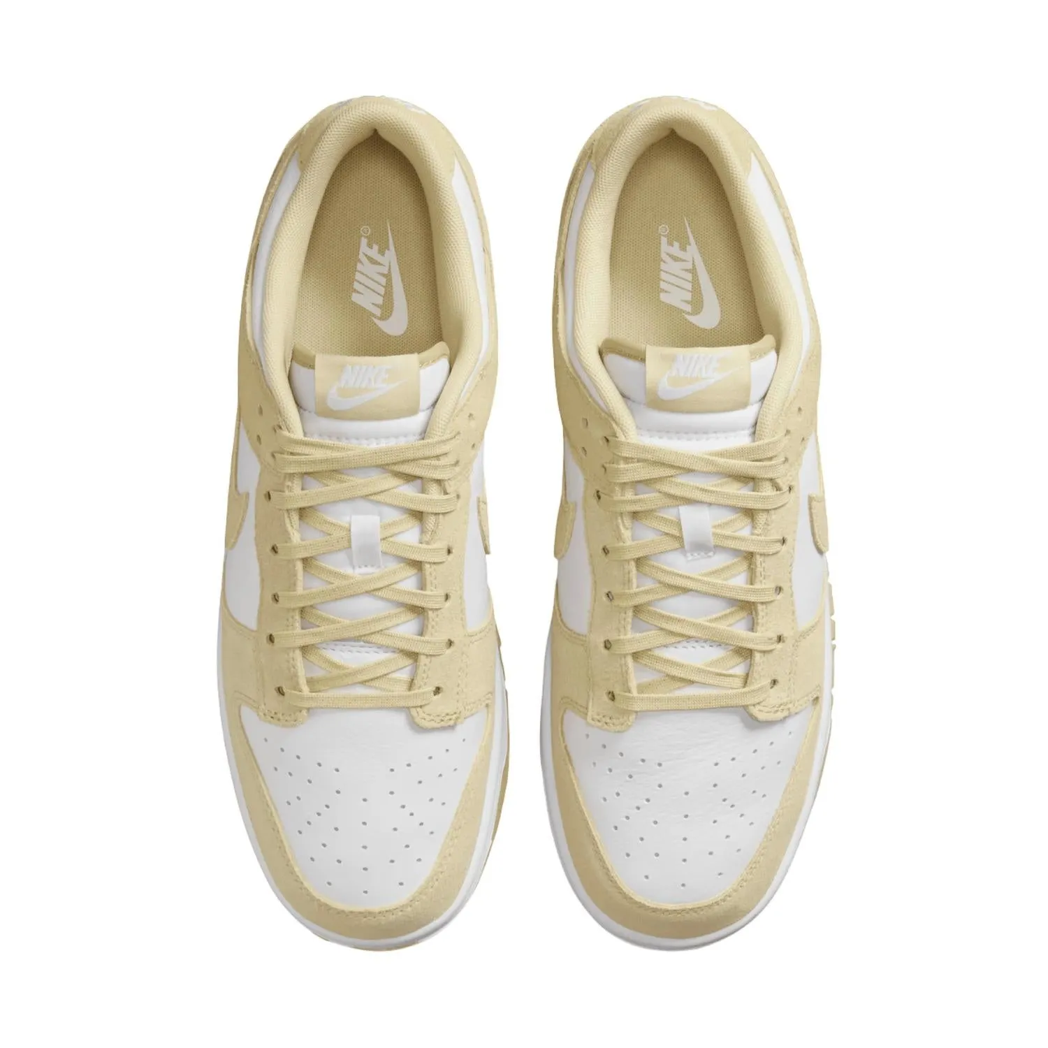 Men's Dunk Low Retro Sneaker In White/white/team Gold