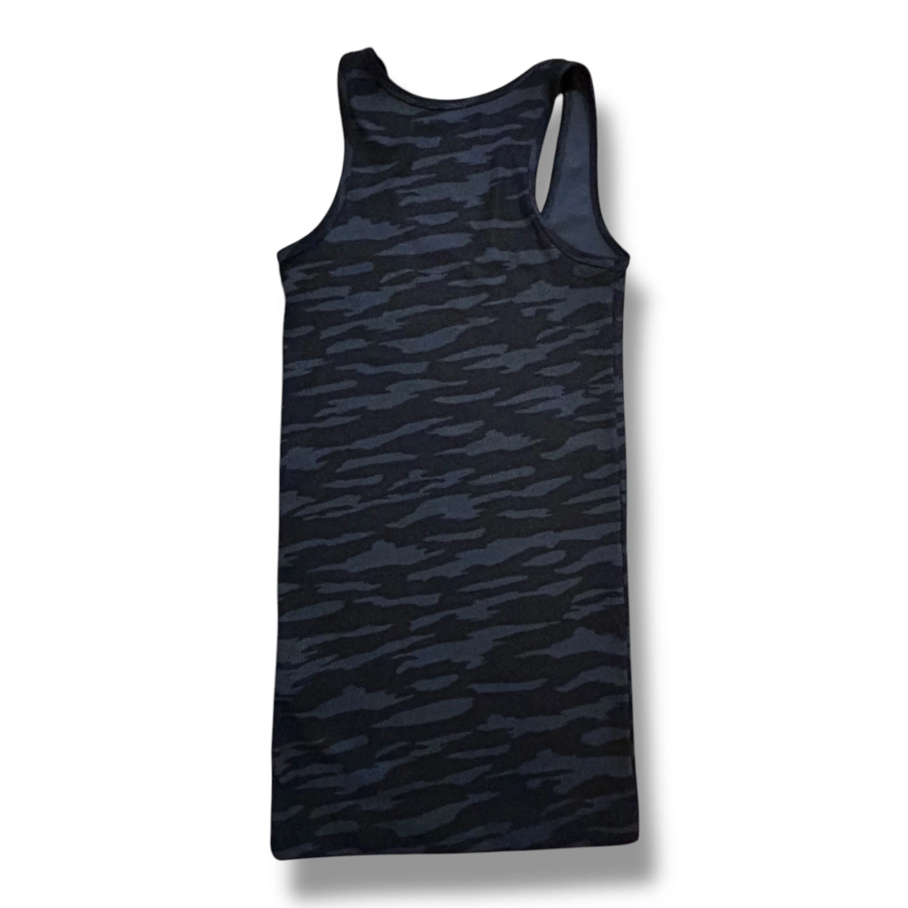 Men's Under Armour Size XS Black Camo Ribbed Athletic Fitted Tank