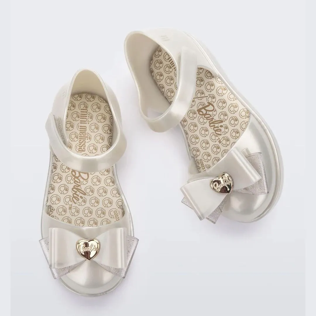 Metallic White Amy Barbie Sandals