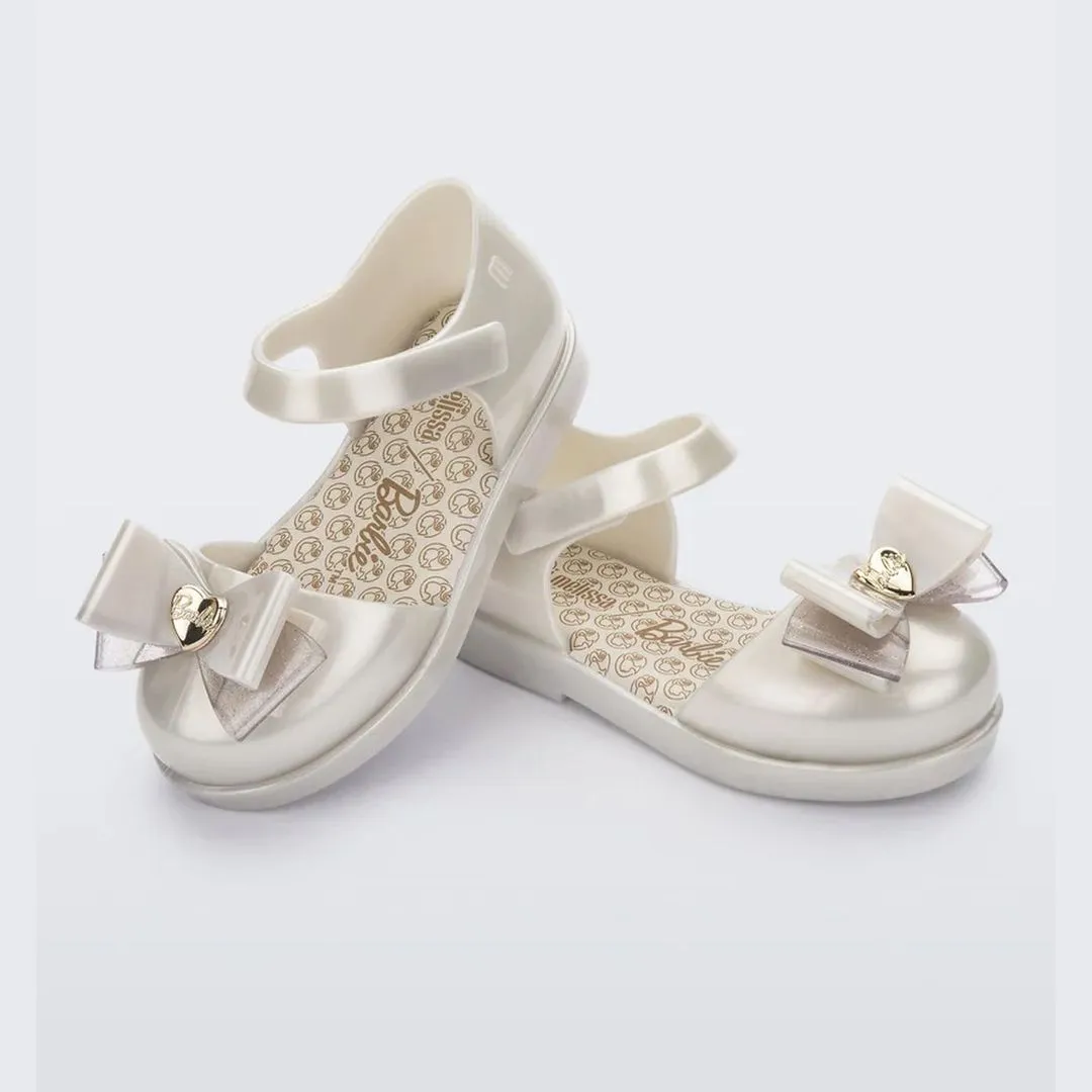 Metallic White Amy Barbie Sandals