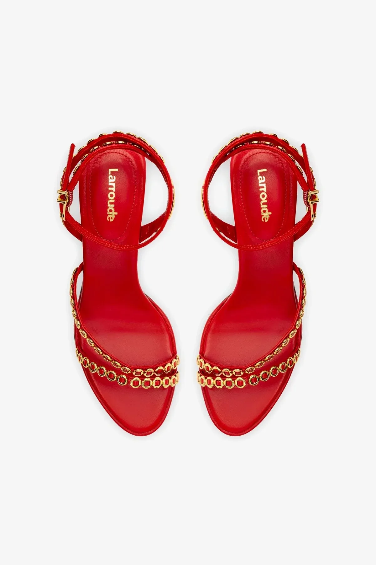 Milanina Mini Sandal In Scarlet Leather