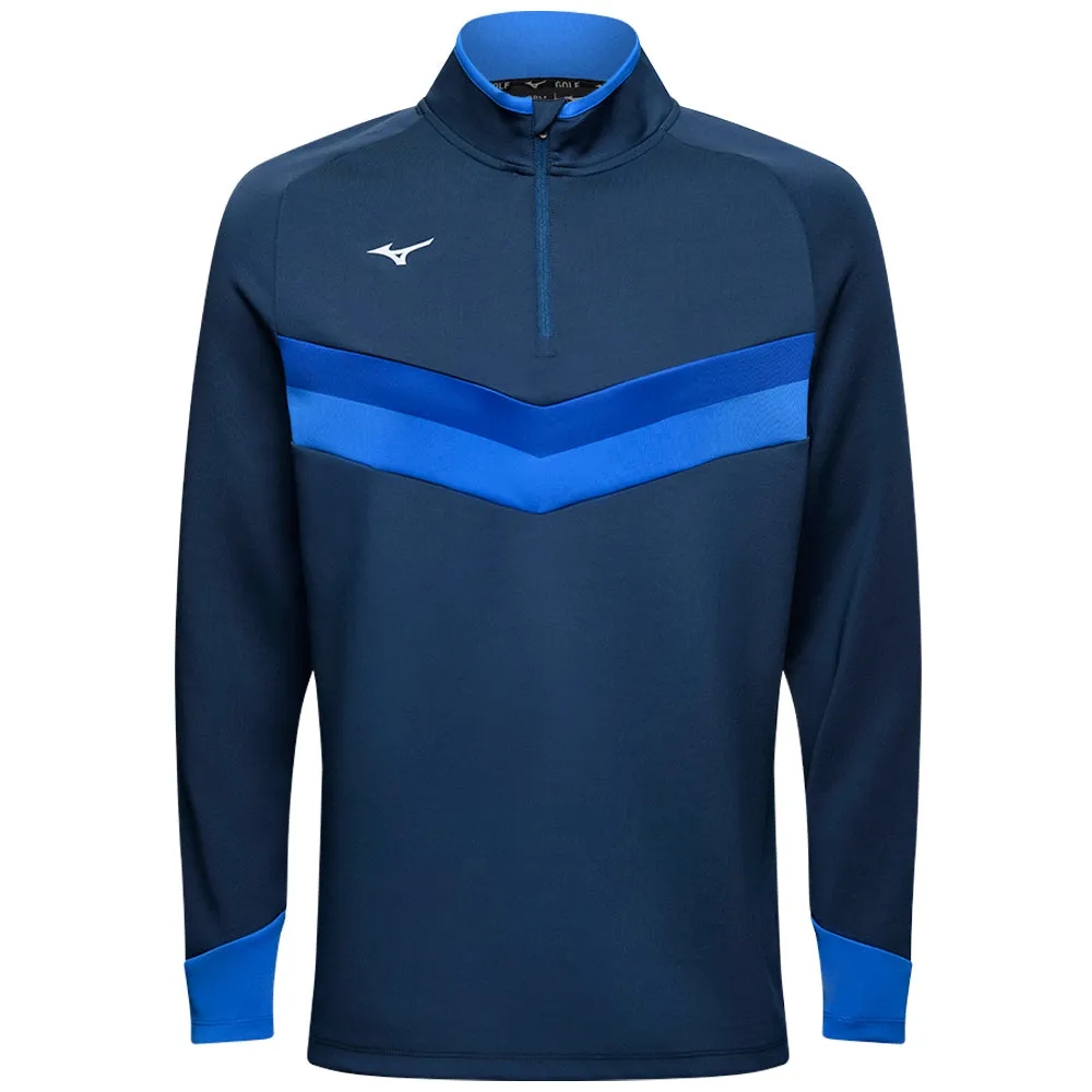 Mizuno V Stripe 1/4 Zip Pullover - Navy