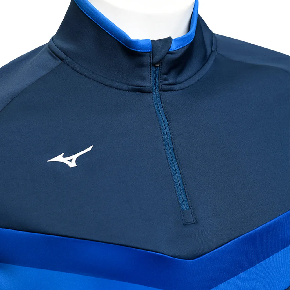 Mizuno V Stripe 1/4 Zip Pullover - Navy