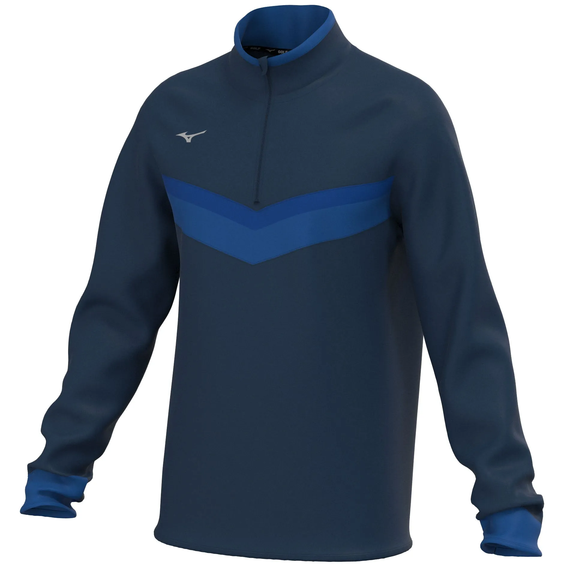 Mizuno V Stripe 1/4 Zip Pullover - Navy