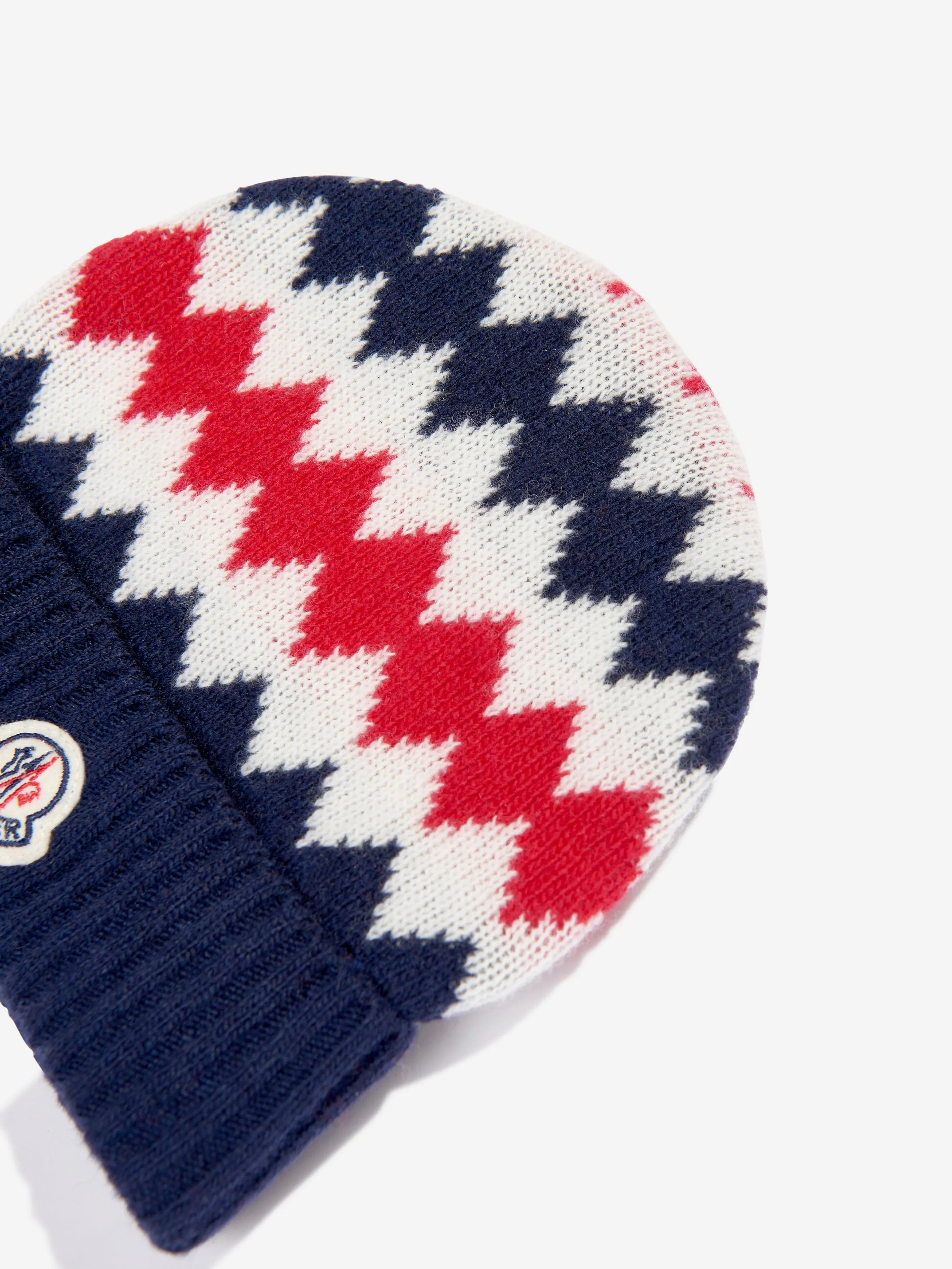 Moncler Enfant Baby Boys Wool Beanie Hat in Navy